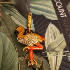 Gold and Orange Flamingo Charm